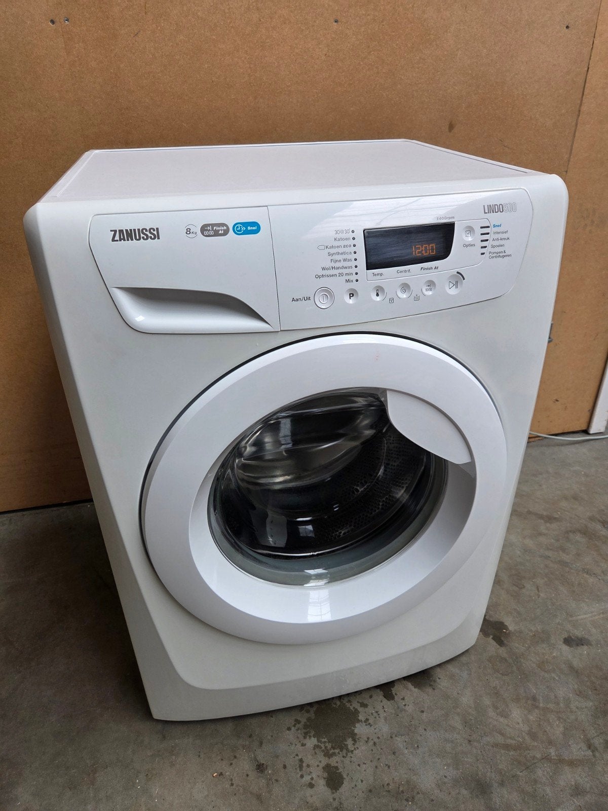 Zanussi Lindo500 wasmachine 8 kg. A+++, Witgoed en Apparatuur, Wasmachines, Ophalen, Zo goed als nieuw, 85 tot 90 cm, 1200 tot 1600 toeren
