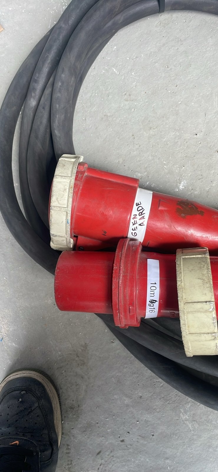 10m 63A 4-aderige kabel zonder aarde, Ophalen, Gebruikt, Kabel of Snoer