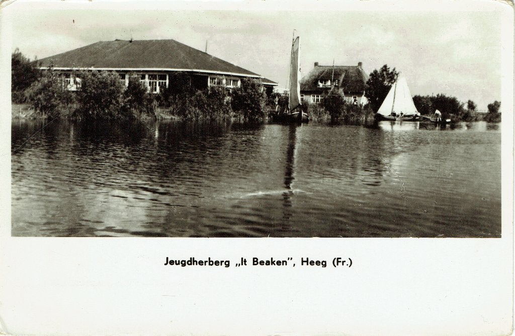 Ansichtkaart Heeg (Fr) Jeugdherberg It Beaken, Verzenden, 1940 tot 1960, Gelopen, Friesland