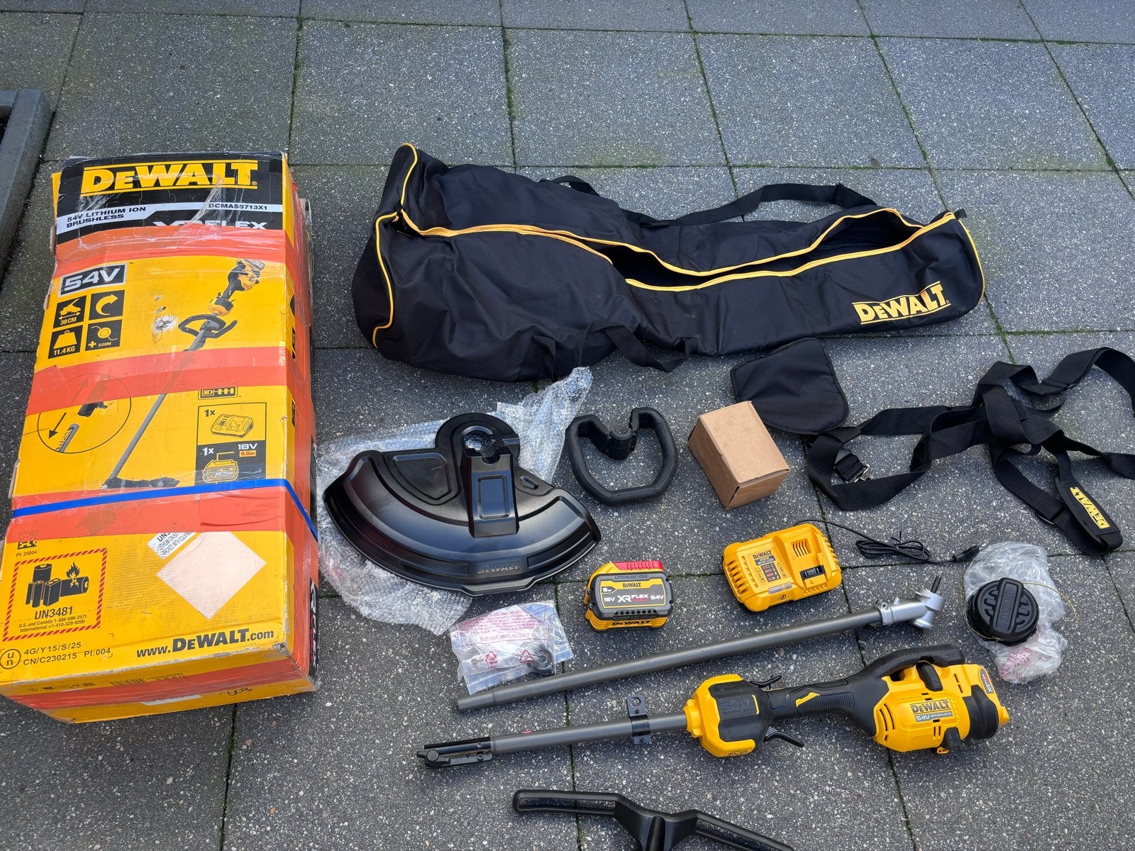 DeWALT DCMAS5713X1 54V XR FLEXVOLT Accu Combisysteem Gras, Ophalen of Verzenden, Zo goed als nieuw, Accu