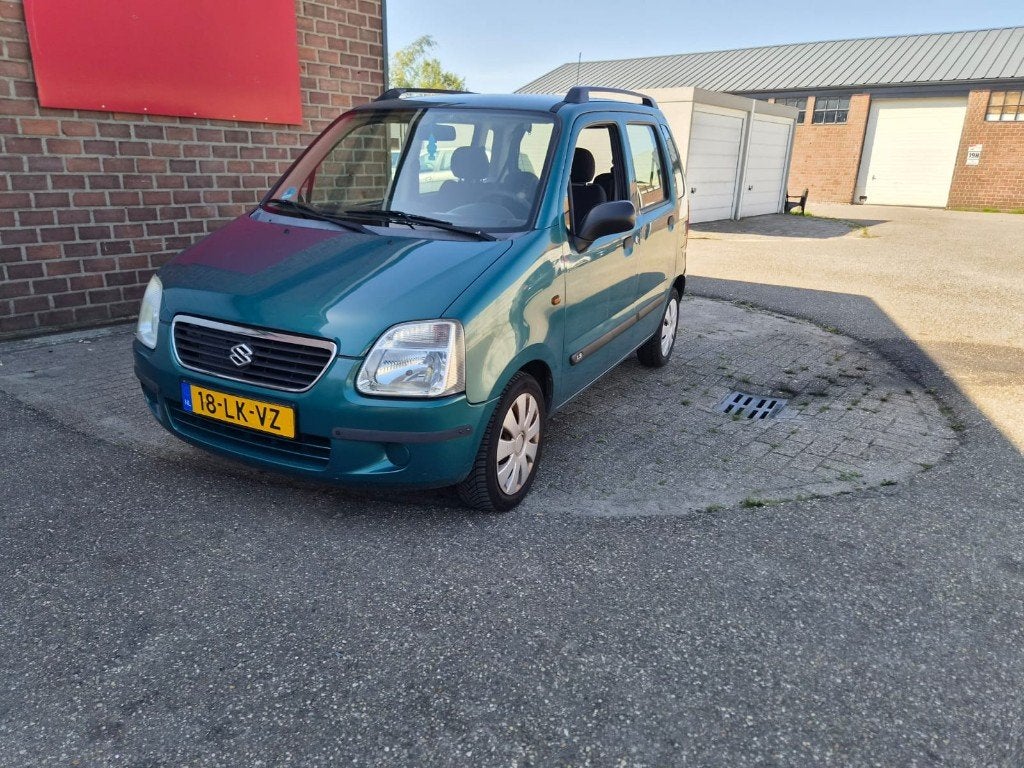 Suzuki Wagon R+ 1.3 2003 Groen, Auto's, Voorwielaandrijving, Stof, 40 €/maand, Zwart