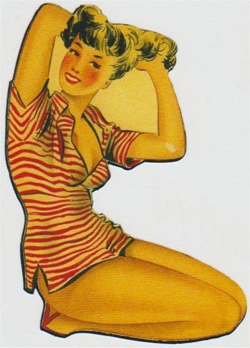 Pin Up Girl sticker #19, Verzenden, Nieuw, Bedrijf of Vereniging