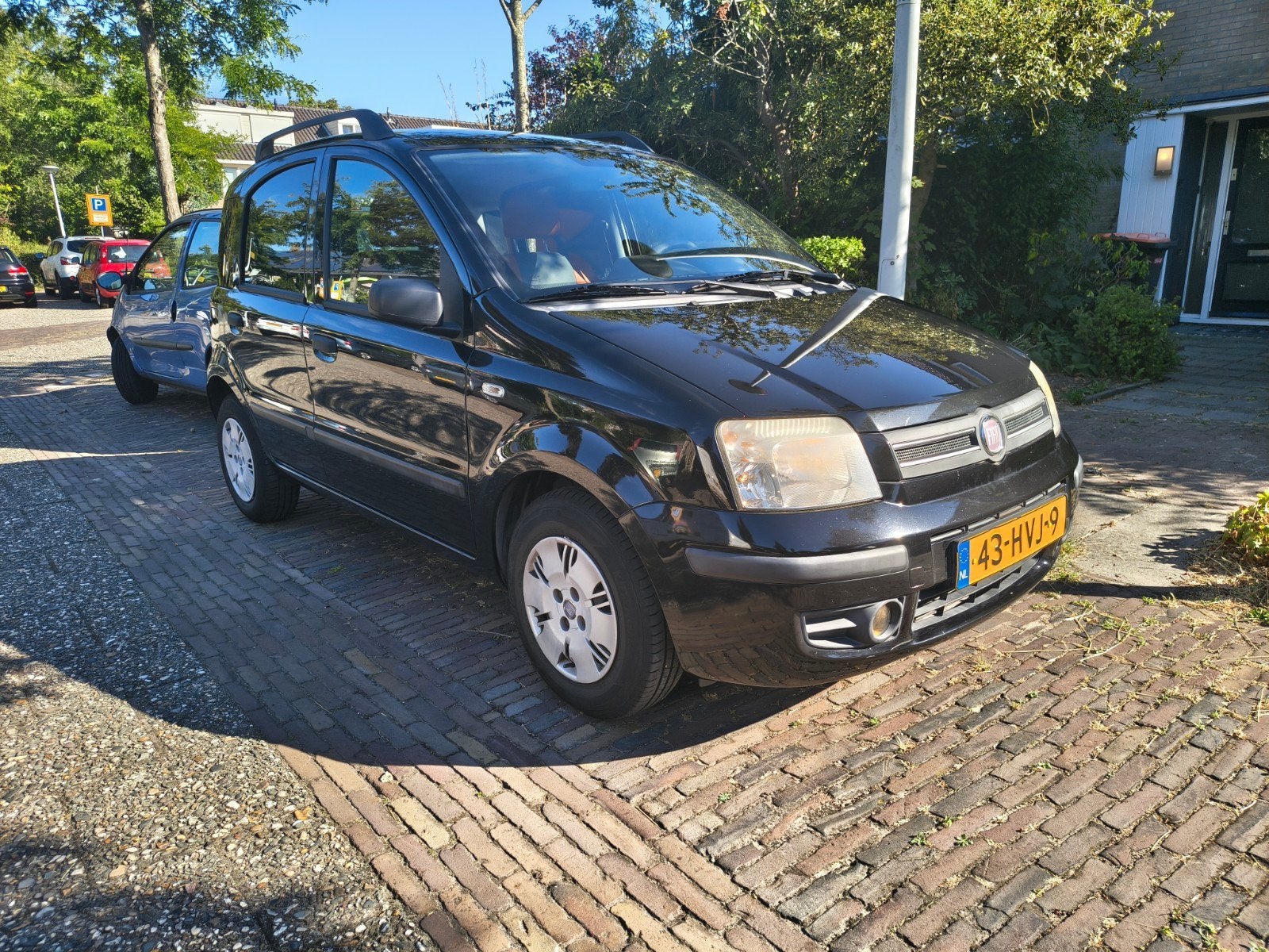 Fiat Panda 1.2 44KW 60PK 2009 Zwart - 87000km, apk aug 2027, Auto's, Voorwielaandrijving, Stof, 1242 cc, Zwart