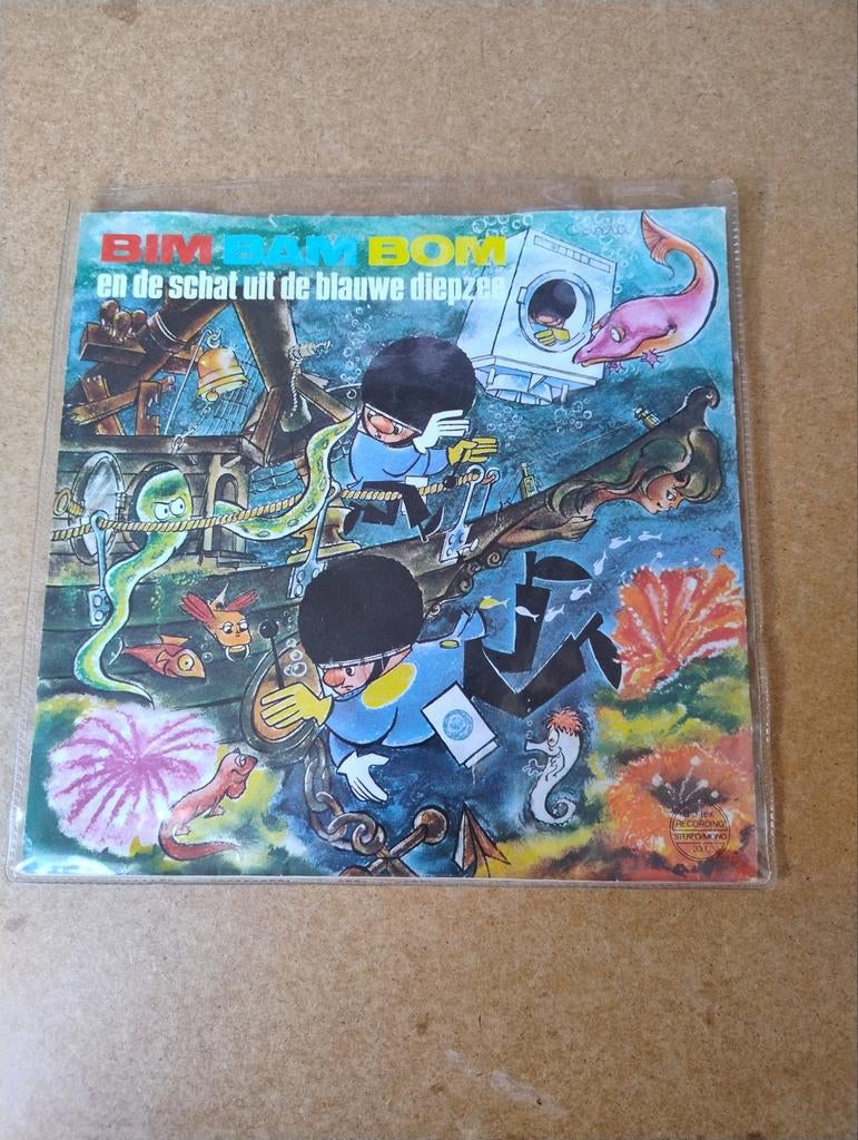 Bim Bam Bom - De Schat Uit De Blauwe Diepzee (Vinyl Single), Gebruikt, Kinderen en Jeugd, Single, Ophalen of Verzenden