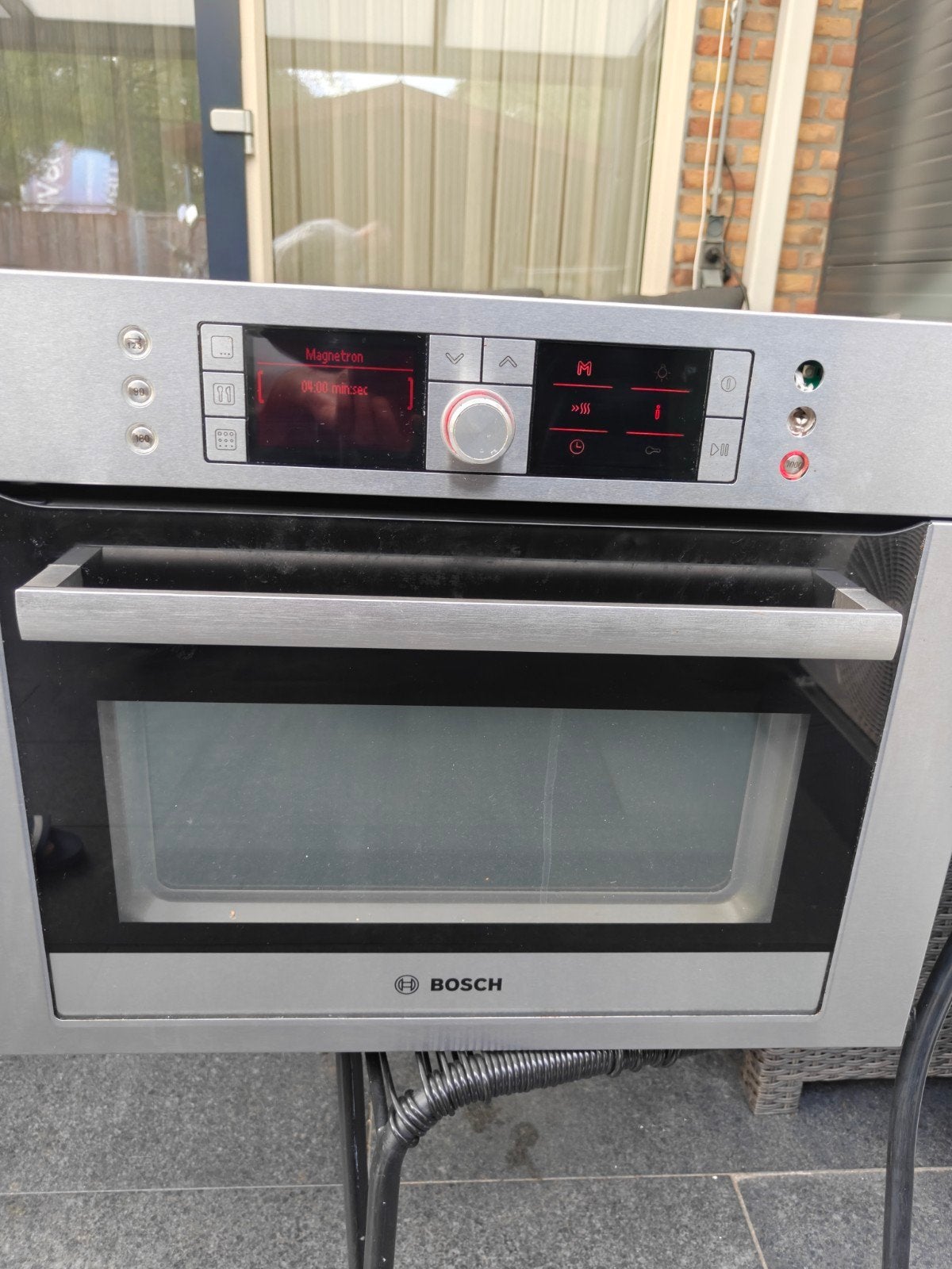 Bosch HBC86P753 Inbouw Combi-oven met Magnetronfunctie, Ophalen, 45 tot 50 cm, Gebruikt, 60 cm of meer