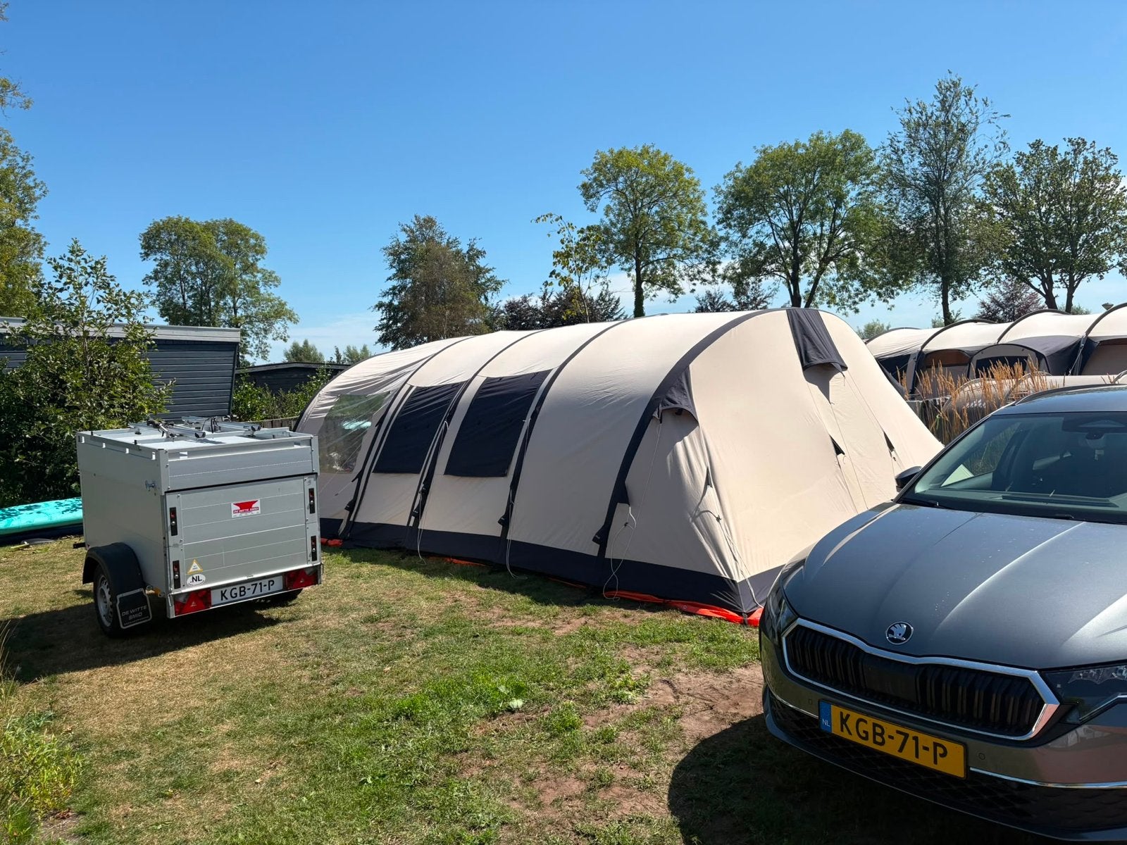 Miami 6 Air tunneltent incl. aanhanger en complete inboedel, Ophalen, Gebruikt, Tot en met 6