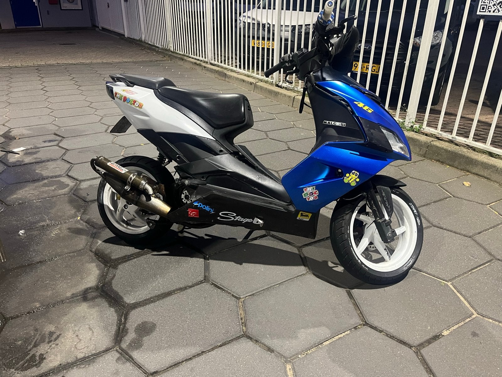Aprilia SR Factory Kappenset - Blauw/Wit, Ophalen, Gebruikt, SR 50