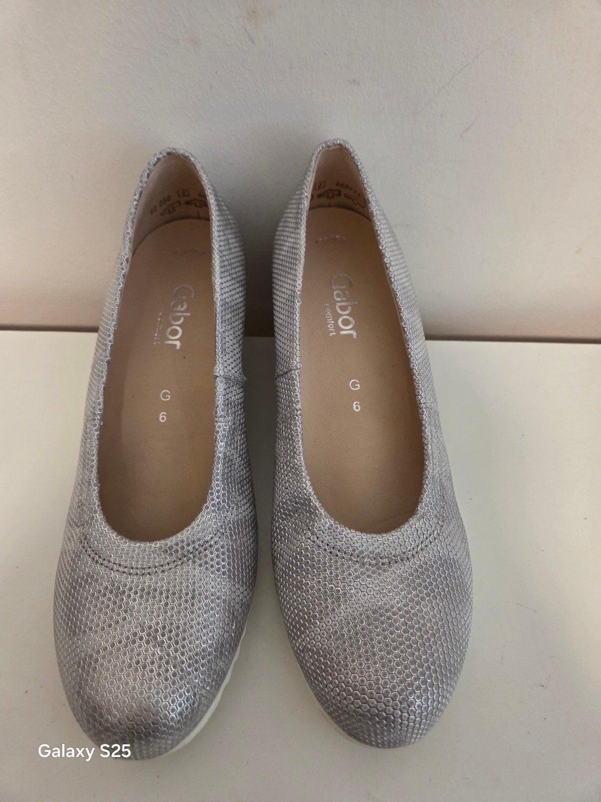 Gabor Comfort zilveren espadrilles met sleehak, maat 39, Ophalen of Verzenden