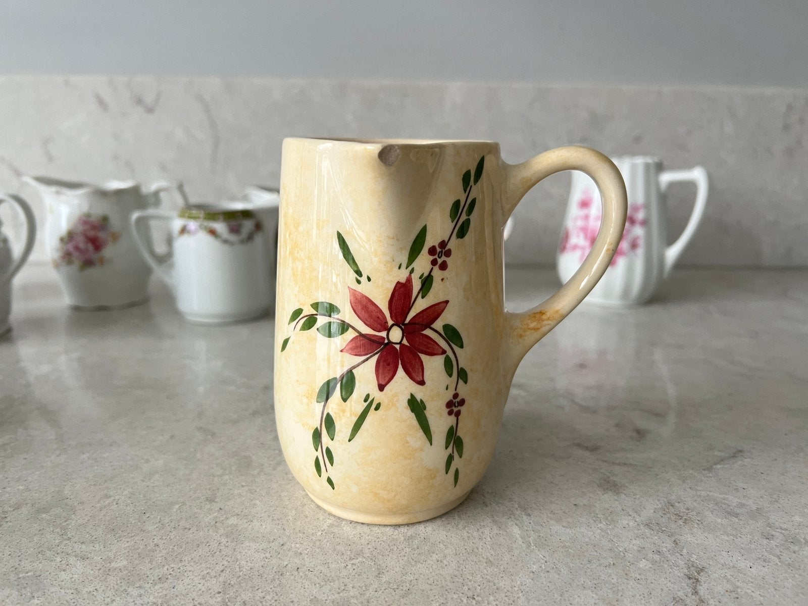 Schenkkannetje met bloemen, Ophalen of Verzenden
