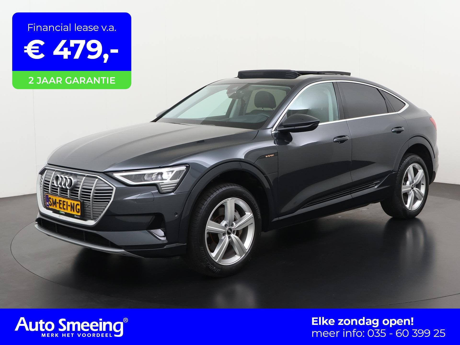 Audi e-tron Sportback 55 quattro Advanced Plus 95 kWh | SOH, Auto's, Automaat, 12 maanden, 95 kWh, Leder