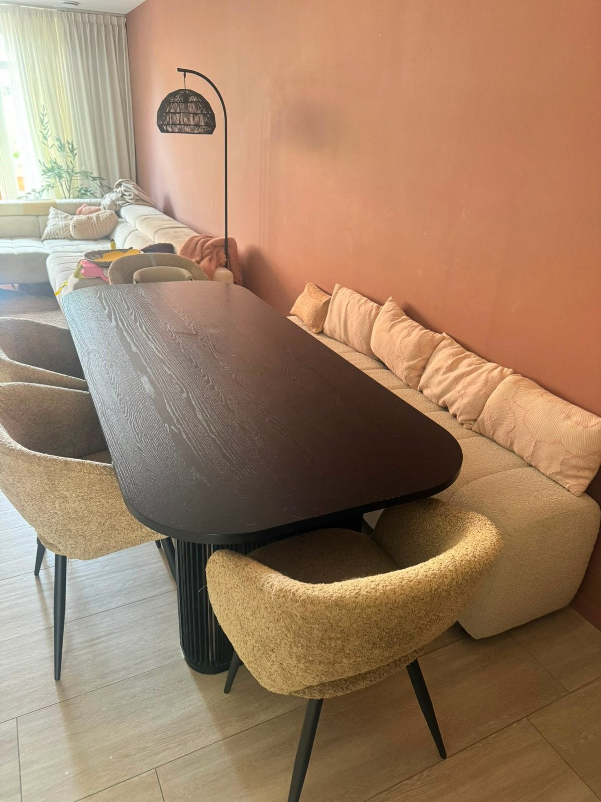 Japandi stijl tafel, Huis en Inrichting, Ophalen, Japandi, 200 cm of meer, 50 tot 100 cm