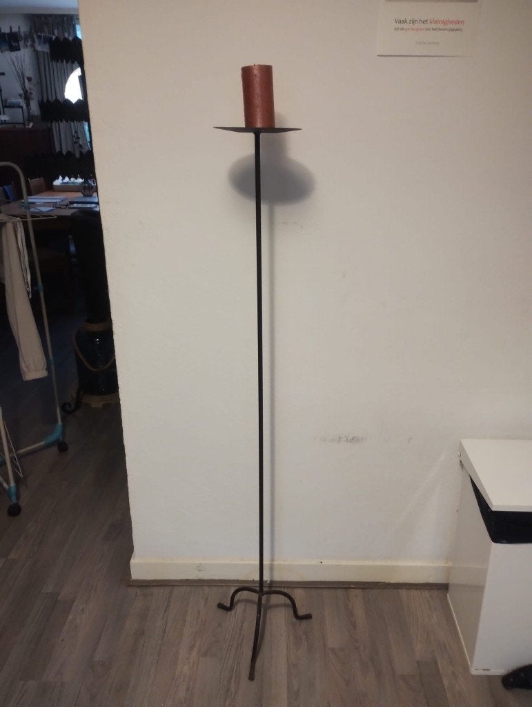 Staande kandelaar 150 cm, Huis en Inrichting, Ophalen, Gebruikt, Zwart, Metaal
