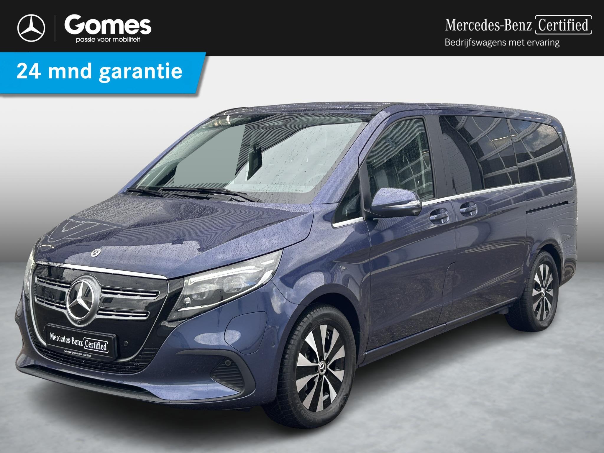 Mercedes-Benz EQV 300 L2 90 kWh | 7-pers | Stoelverwarming |, Auto's, Stof, Gebruikt, Blauw, 7 stoelen