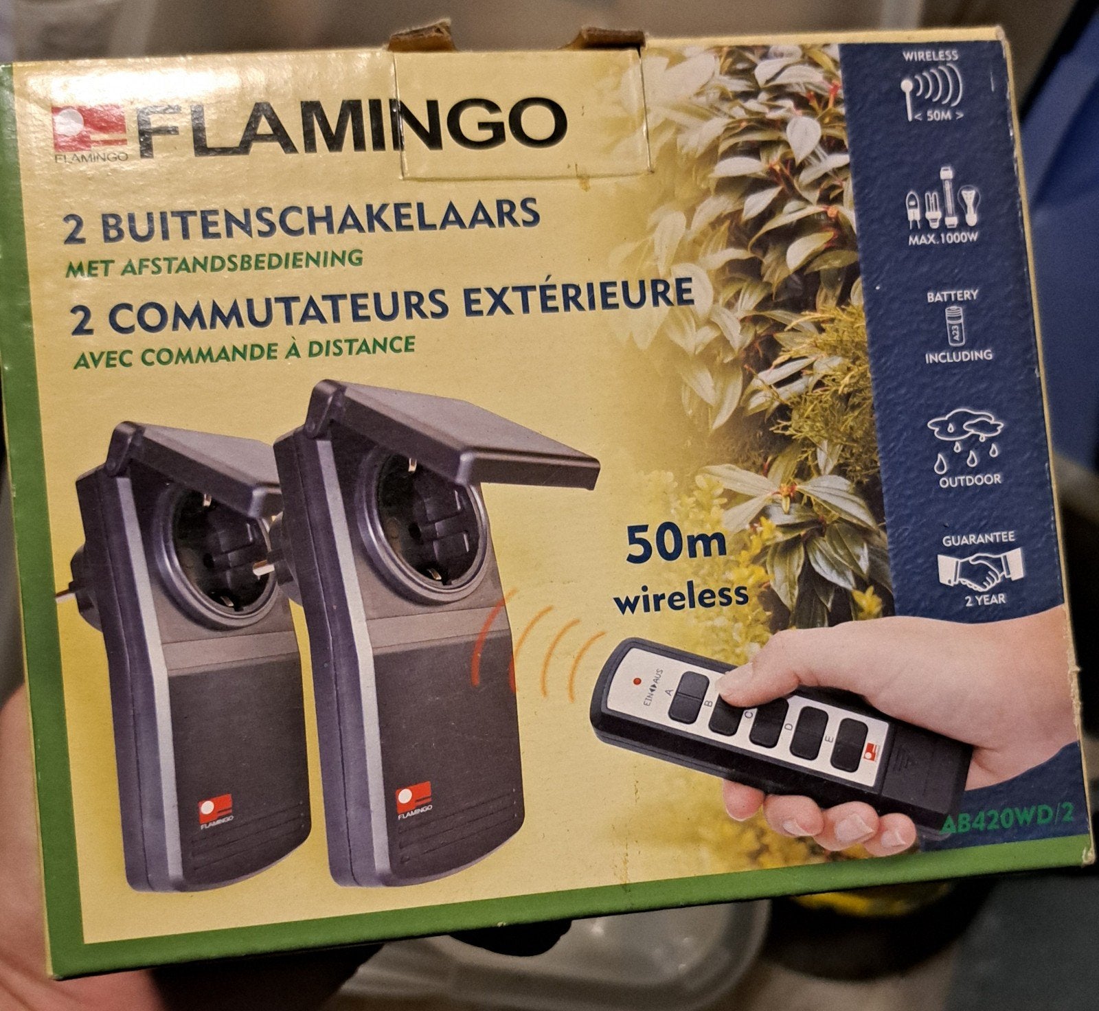 2 buitenschakelaars, Minder dan 50 watt, Ophalen of Verzenden, Netvoeding, Nieuw