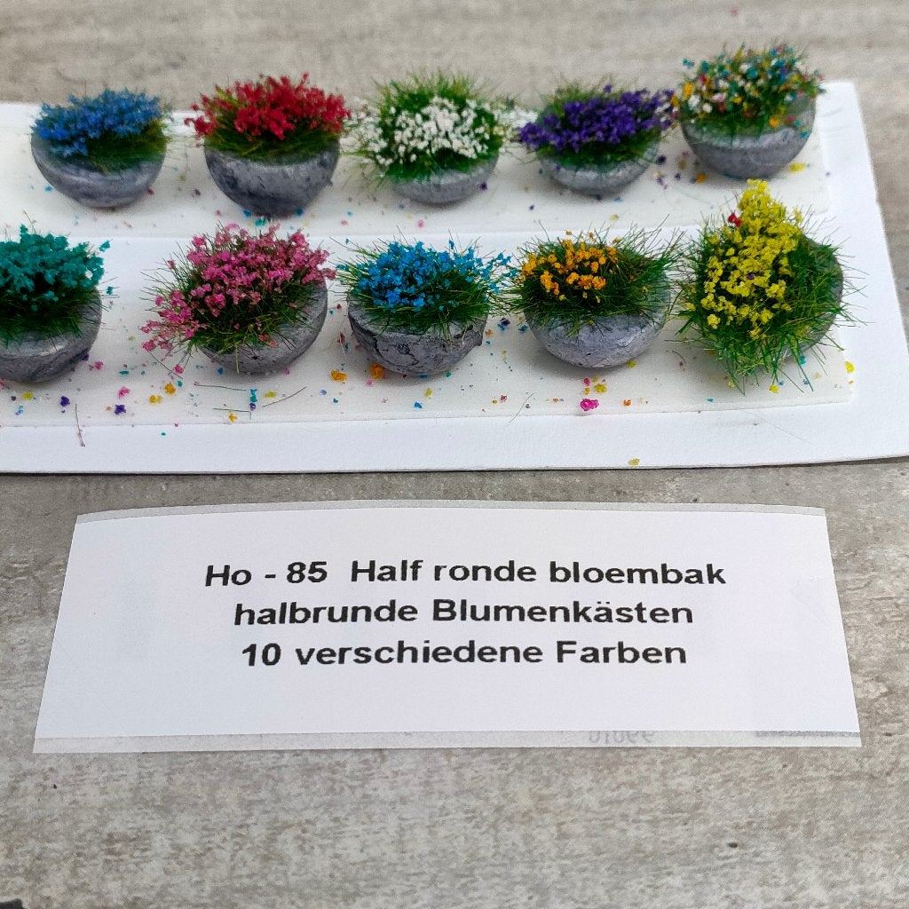 modeltrein Ho – 85 Bloembakken  Halfrond, Overige merken, Gelijkstroom, Natuur, Nieuw