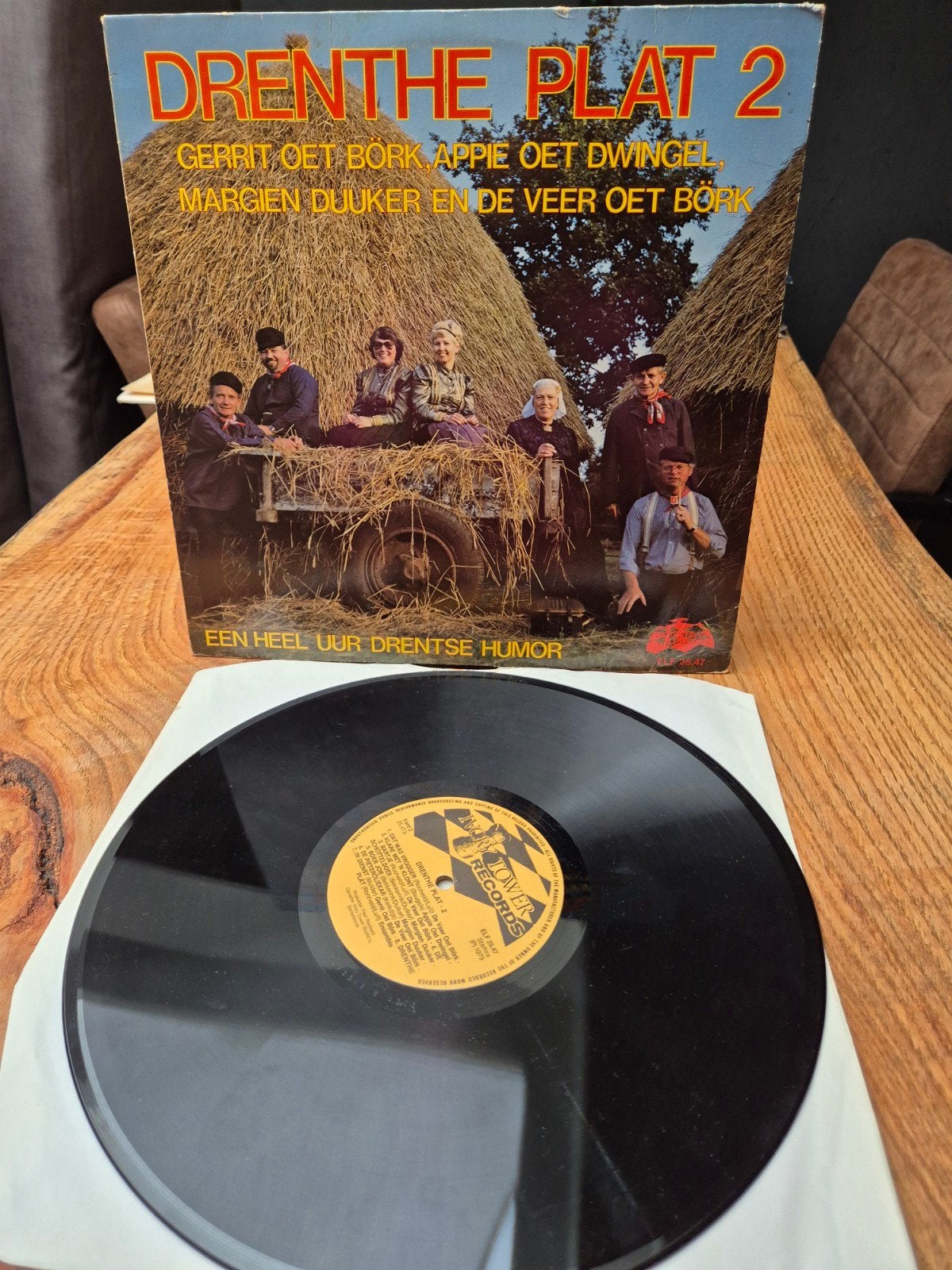 Drenthe Plat 2 LP - Een uur Drentse humor, LP, Gebruikt, Overige genres, Ophalen of Verzenden