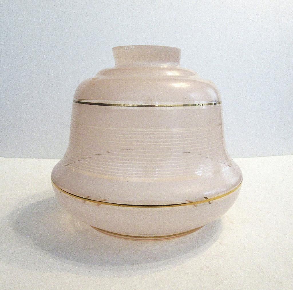 Vintage Art Deco stijl glazen lampenkap voor de plafondlamp., Ophalen of Verzenden