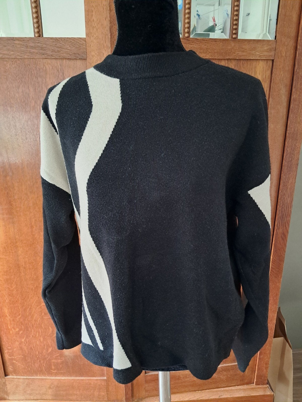 Trui Object zwart/wit, maat:L, Kleding | Dames, Truien en Vesten, Zwart, Ophalen of Verzenden, Gedragen, Object