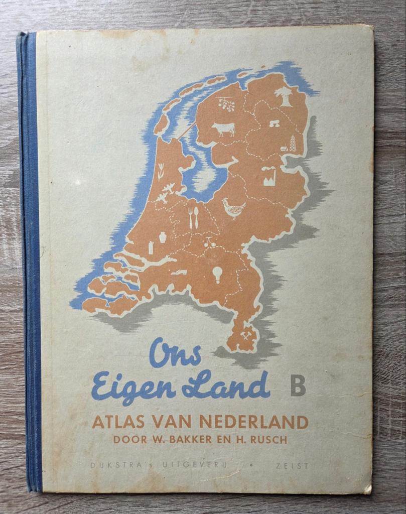 Ons Eigen Land B - Atlas van Nederland (1949), Boeken, Gelezen, Overige atlassen, Ophalen of Verzenden, W. Bakker en H. Rusch