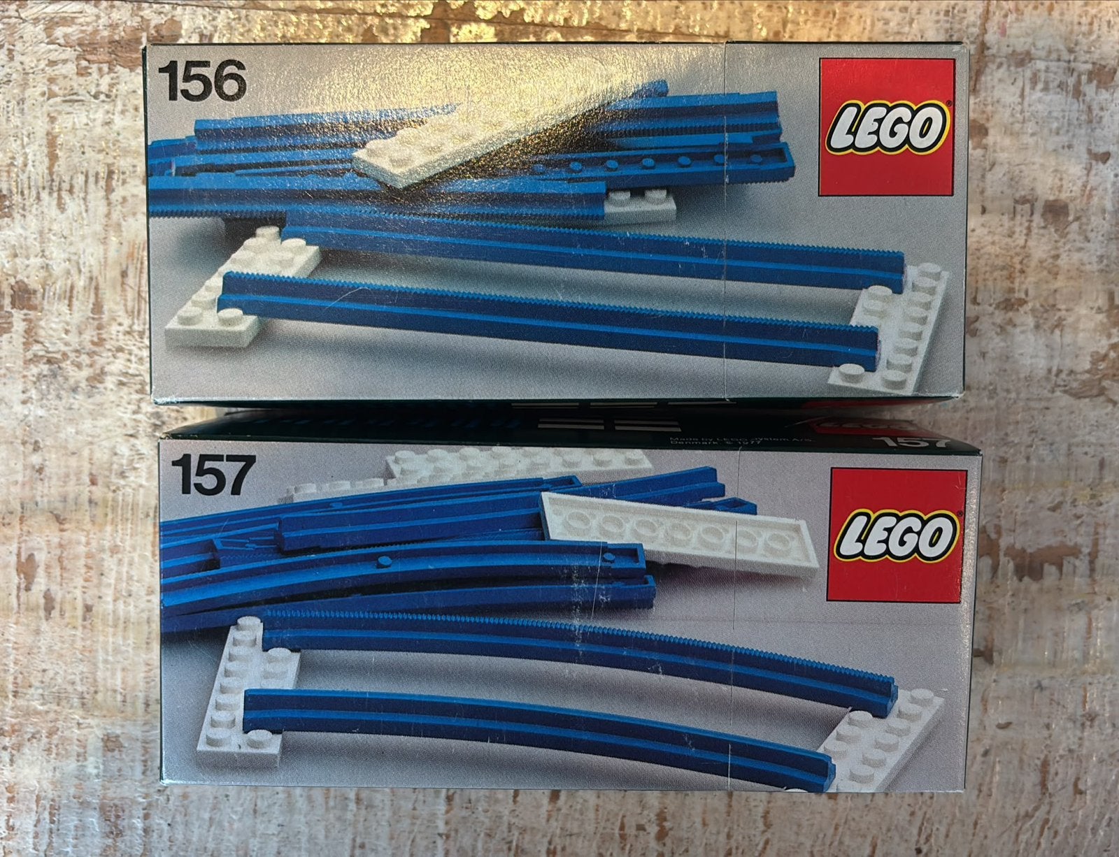 LEGO 156-2 Straight Track & 157-1 Curved Track – 1976, Kinderen en Baby's, Ophalen of Verzenden, Gebruikt