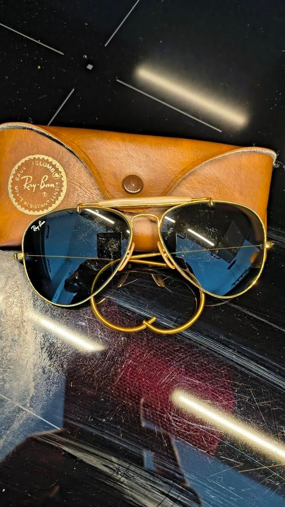 Zeldzame Ray-Ban B&L Outdoorsman 1 (1985)(Grijze)G-15 Lenzen, Gebruikt, Zonnebril, Ophalen of Verzenden, Ray-Ban