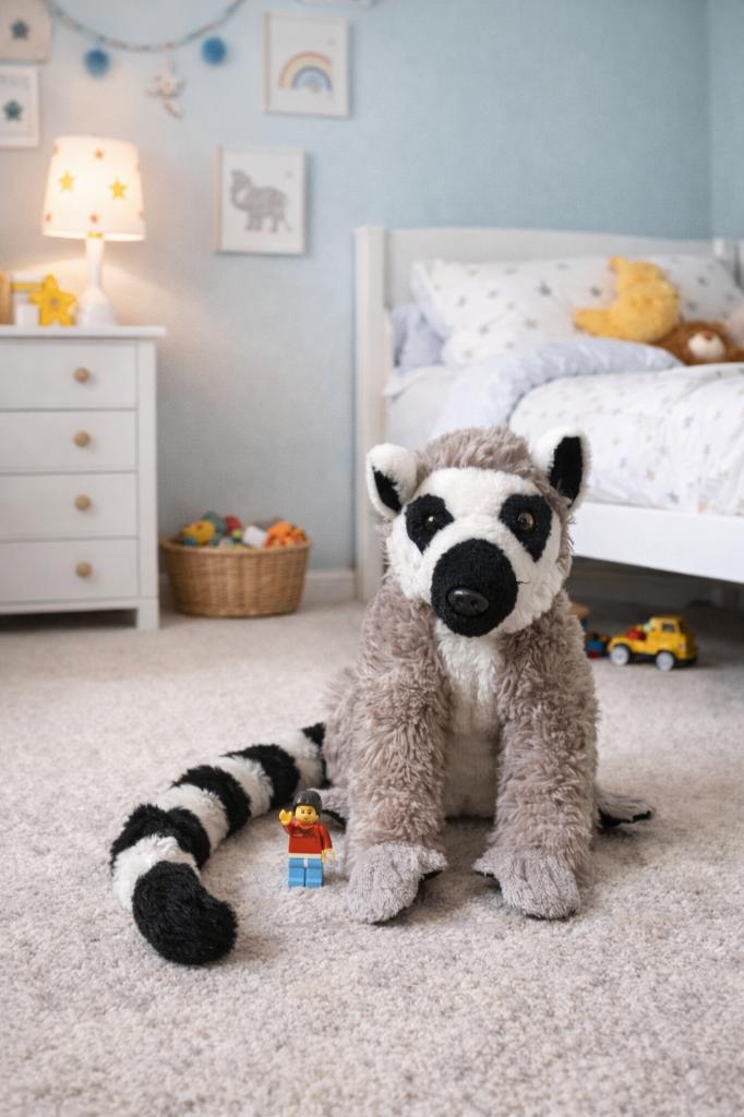 Aap ringstaartmaki ravensburger knuffel pluche, Kinderen en Baby's, Speelgoed | Knuffels en Pluche, Ophalen of Verzenden, Zo goed als nieuw
