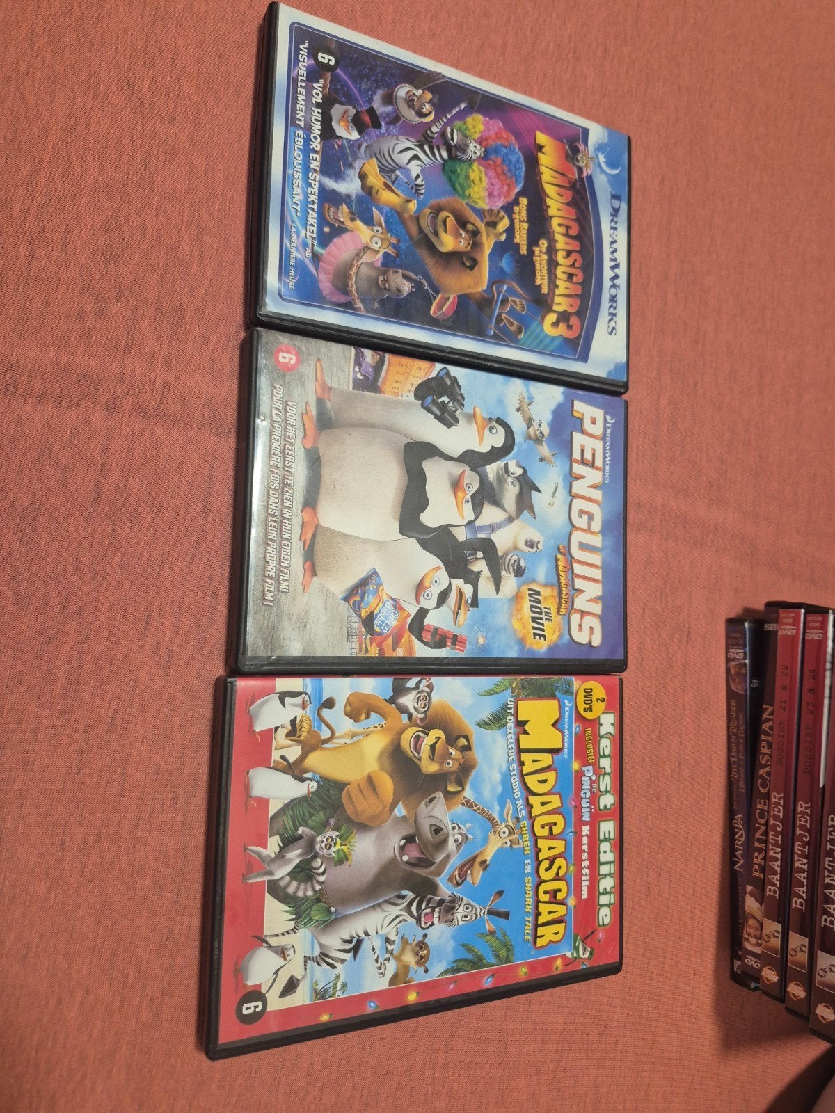 Madagascar DVD Collectie: 3 Films en Penguins Movie, Gebruikt, Animatie, Verzamelbox, Nederlands