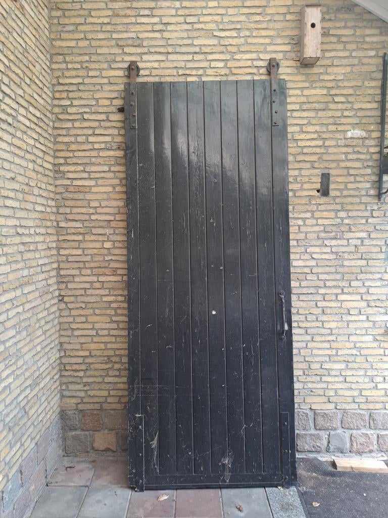 Oude grote staldeur, 215 cm of meer, Overige typen, Hout, Ophalen