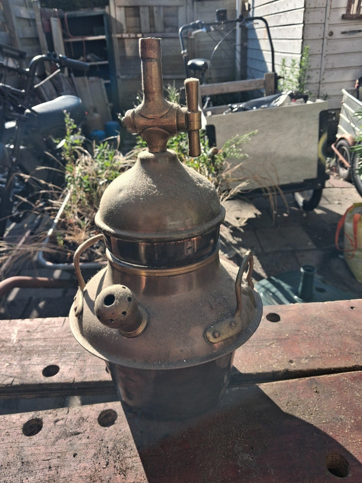 Antieke Koperen Ketel met Kraan, Antiek en Kunst, Ophalen of Verzenden, Koper
