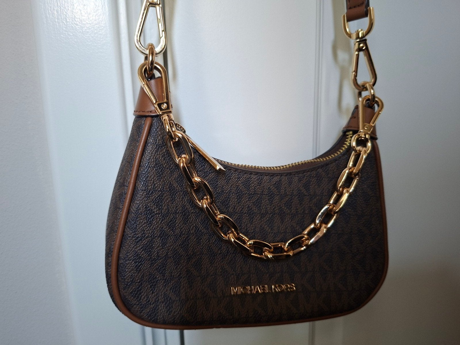 Michael Kors schoudertasje, Ophalen of Verzenden, Nieuw, Bruin, Schoudertasje