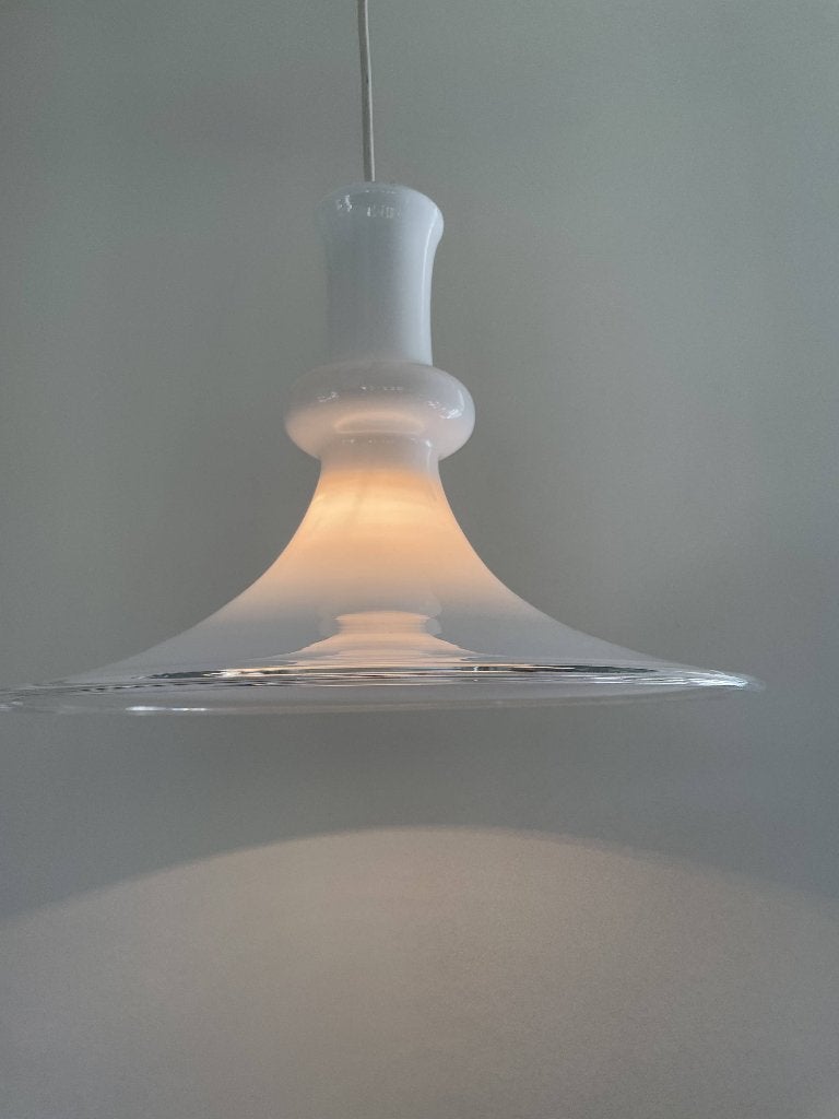 Originele Royal Copenhagen Deense Vintage Glazen Hanglamp, Gebruikt, Scandinavisch, Glas, E27 (groot)
