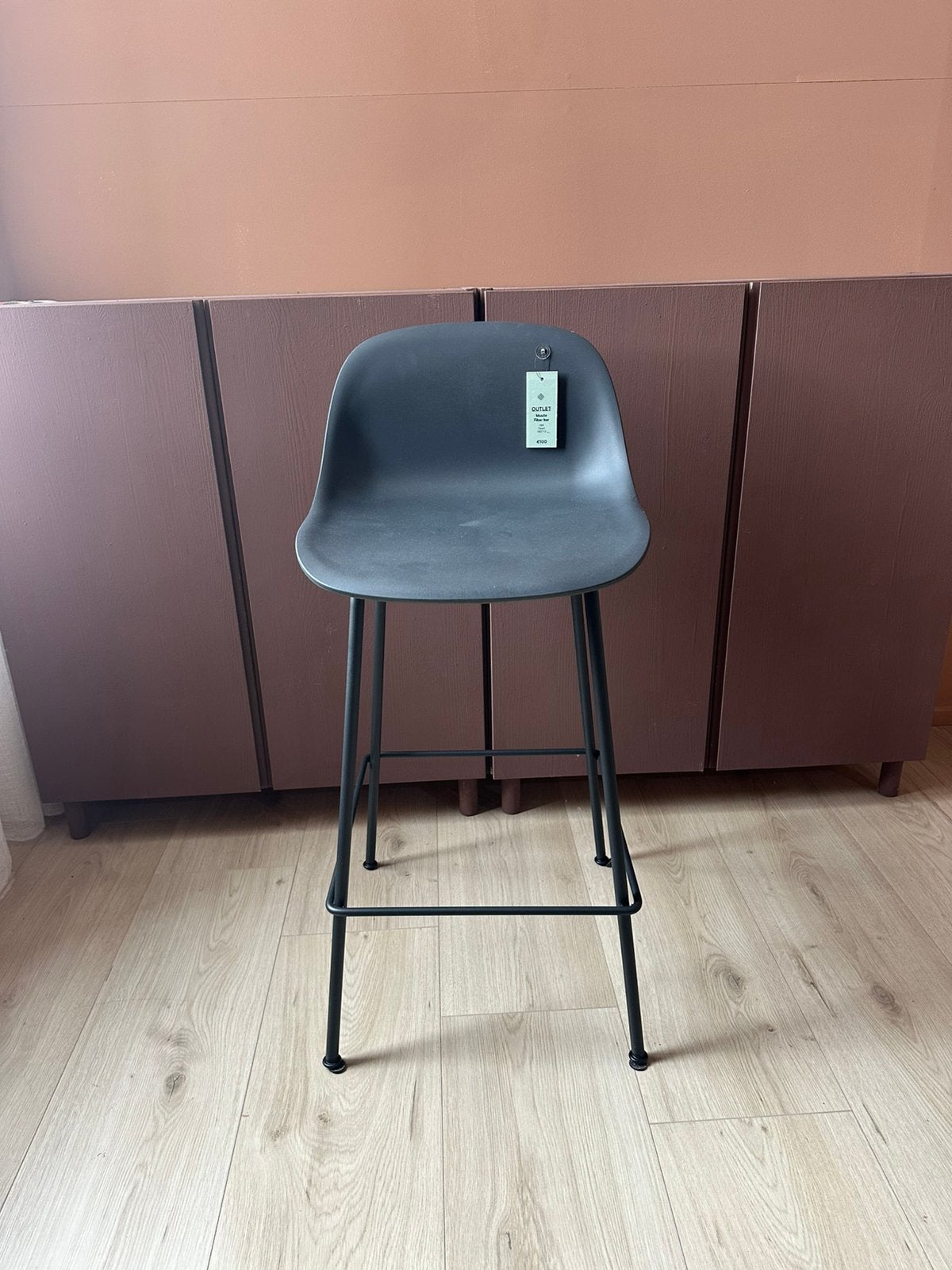 Muuto Fiber Bar, Huis en Inrichting, Barkrukken, 1 kruk, Ophalen, Zo goed als nieuw, 60 tot 90 cm