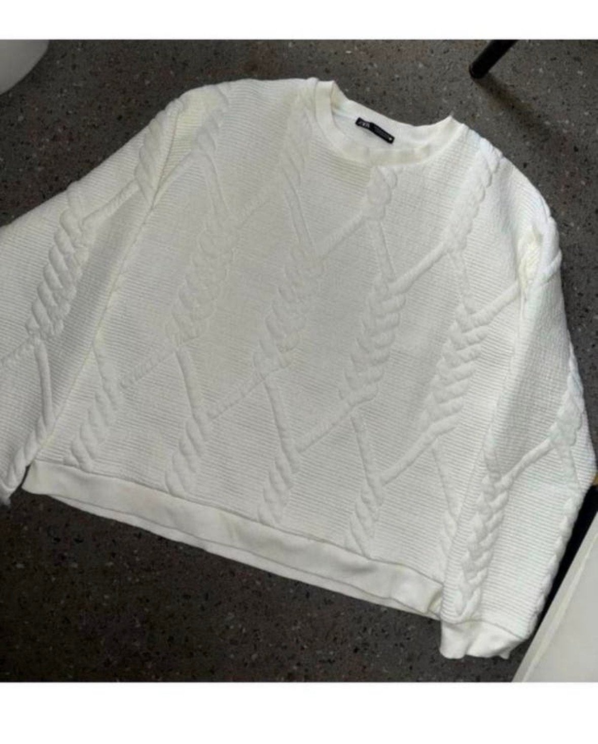 Witte Zara Sweater Maat M, Ophalen of Verzenden, Zo goed als nieuw, Maat 38/40 (M), Wit