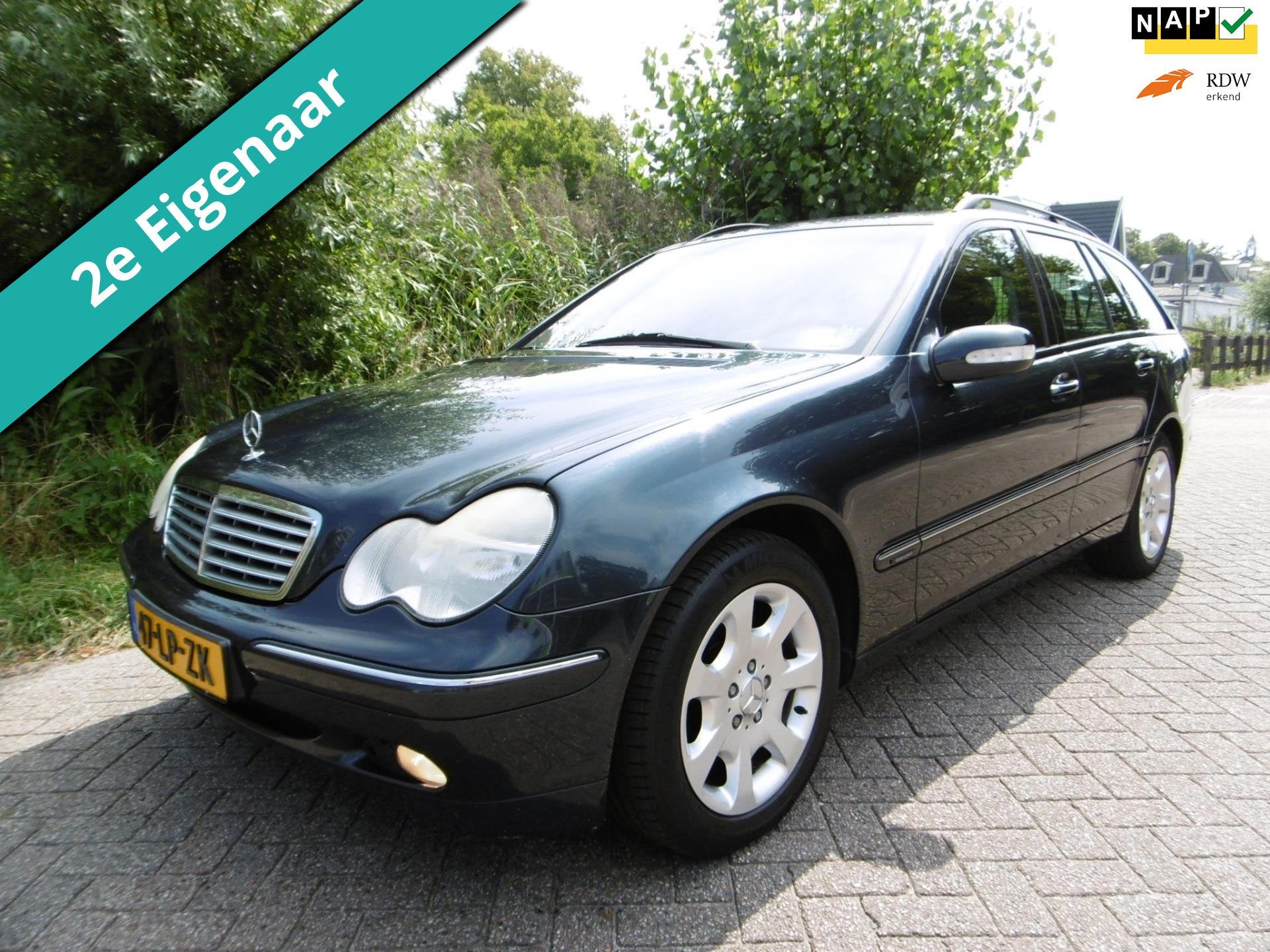 Mercedes-Benz C-klasse Combi 220 CDI Elegance 143pk Automaat, Auto's, Automaat, Gebruikt, Zwart, Zwart