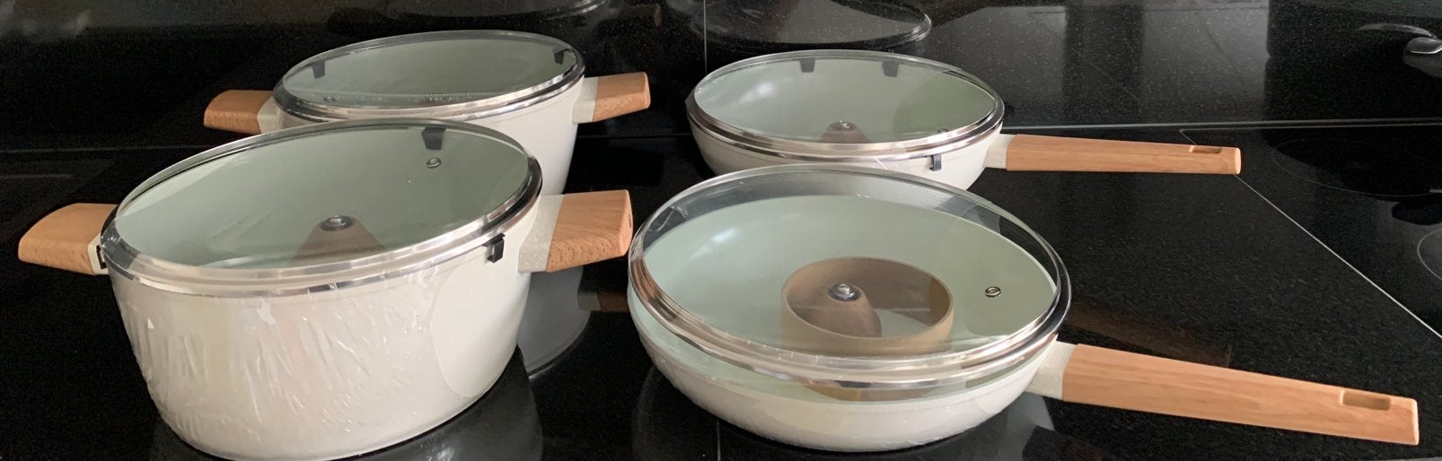 Pannenset, Huis en Inrichting, Keuken | Potten en Pannen, Ophalen of Verzenden, Nieuw, Rvs, Pannenset