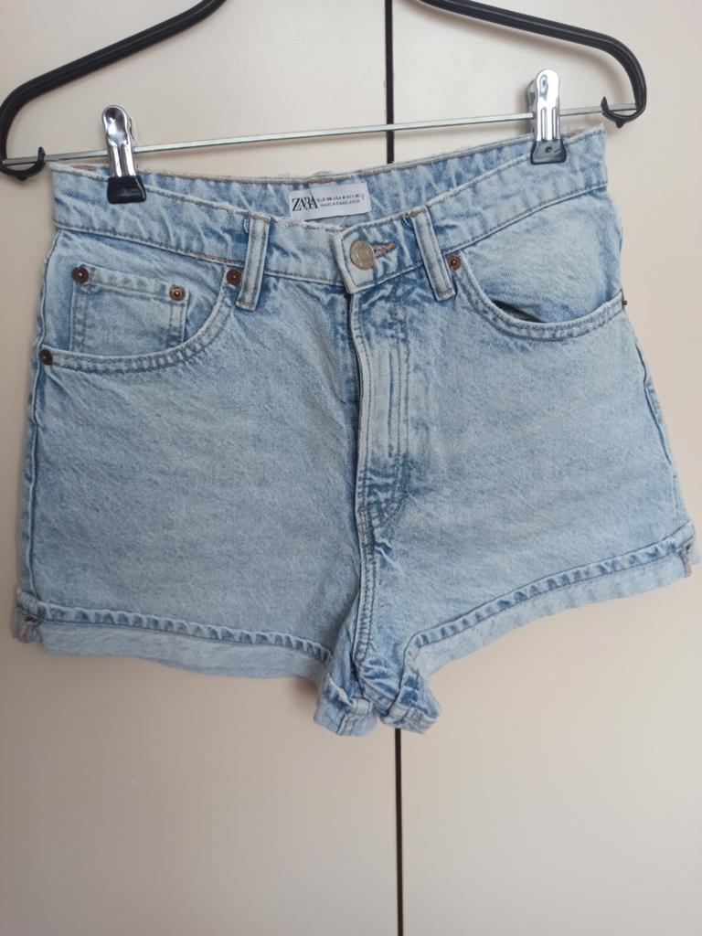 Zara denim shorts maat 36 (S), Kleding | Dames, Broeken en Pantalons, Kort, Blauw, Zara, Ophalen of Verzenden