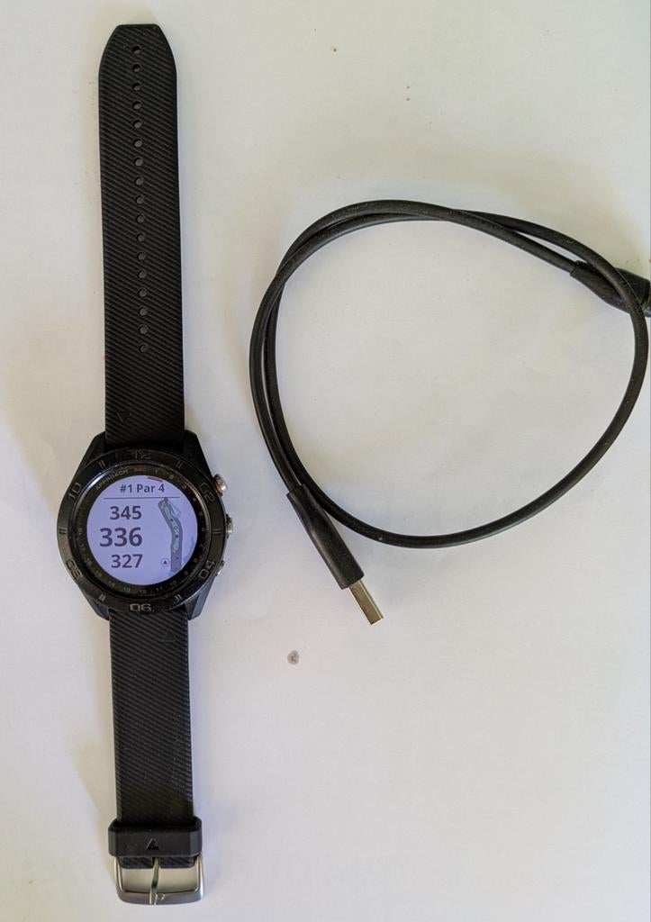 Garmin Approach S60 GPS Golfhorloge met laadkabel, Zwart, Garmin, Ophalen of Verzenden, Zo goed als nieuw