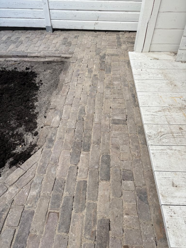 P008 oude gebakken klinkers dikformaat geel brons, Ophalen, Overige materialen, Gebruikt, Klinkers