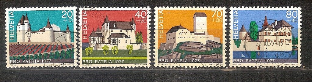 Zwitserland 1096-1099, Ophalen of Verzenden, Gestempeld