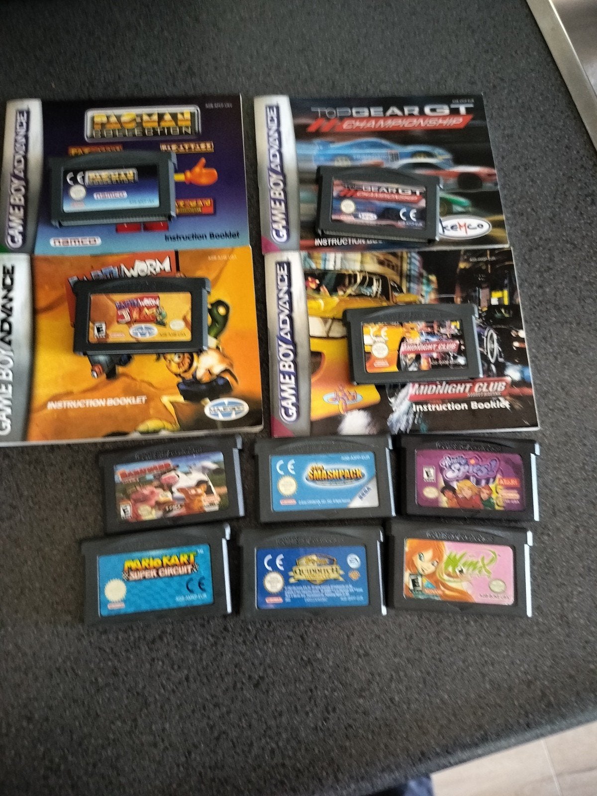 Gameboy spellen 3 oa pacman collection 8- Mario kart 11-, Spelcomputers en Games, 1 speler, Racen en Vliegen, Ophalen of Verzenden