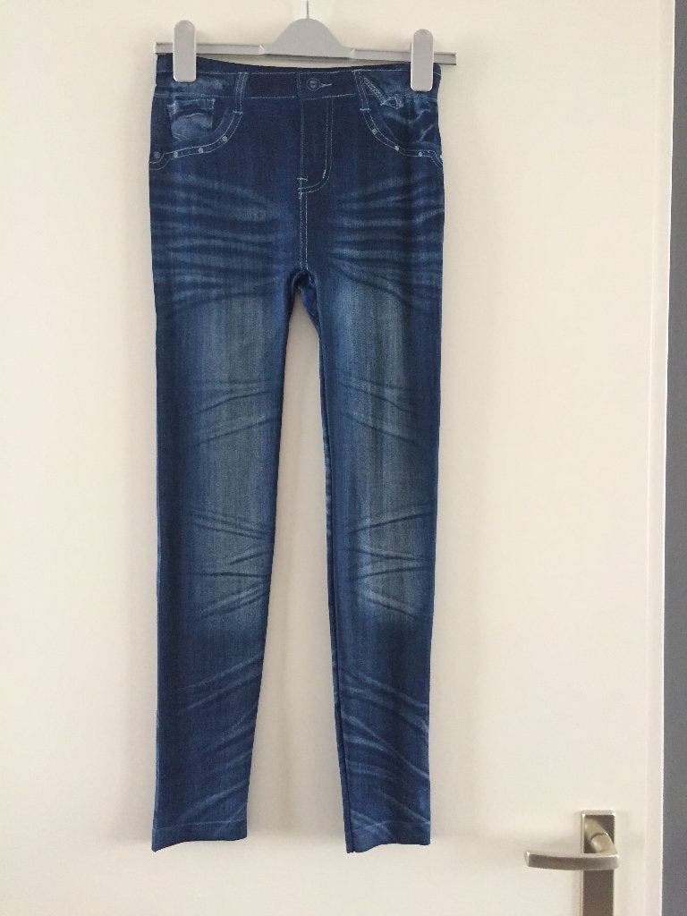 NIEUW legging, tregging spijkerbroek look, blauw, mt 36/38, Legging, Maat 36/38 (S), Blauw, Nieuw