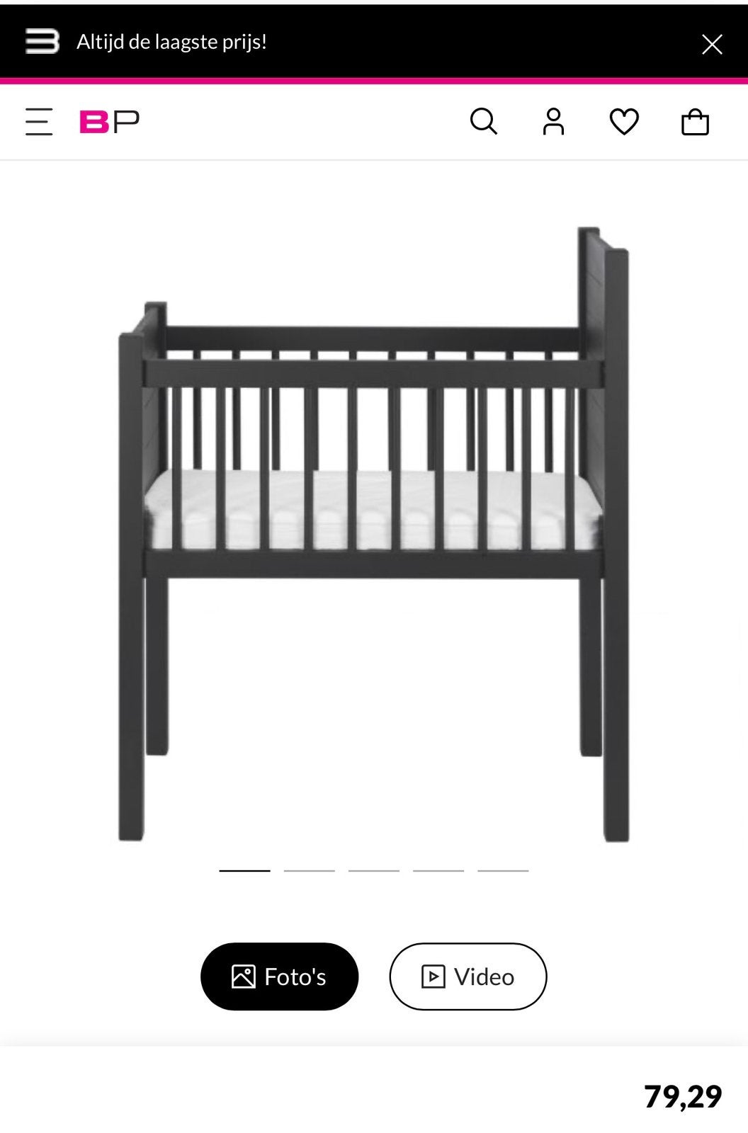 Kidsmill wiegje, Kinderen en Baby's, Babywiegjes en Ledikanten, Ophalen, Zo goed als nieuw, Wieg