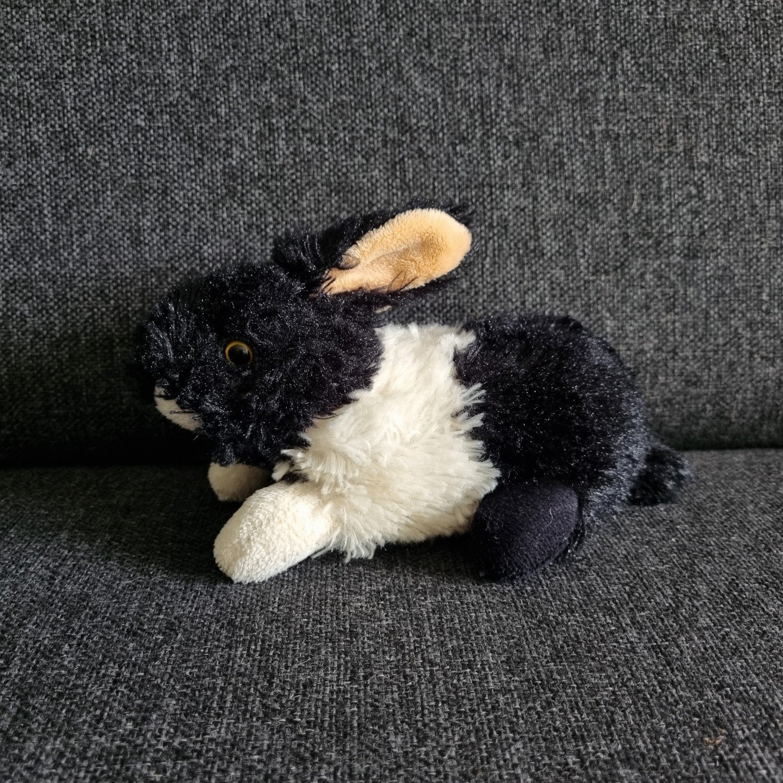 Nieuw zwart wit knuffel konijn rabbit bunny haas, Ophalen of Verzenden, Nieuw, Konijn