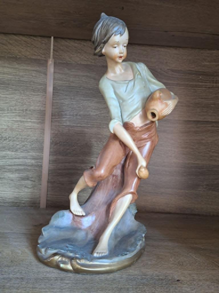 Prachtig groot beeld van Capodimonte - Jongen, Ophalen, Zo goed als nieuw, Overige typen