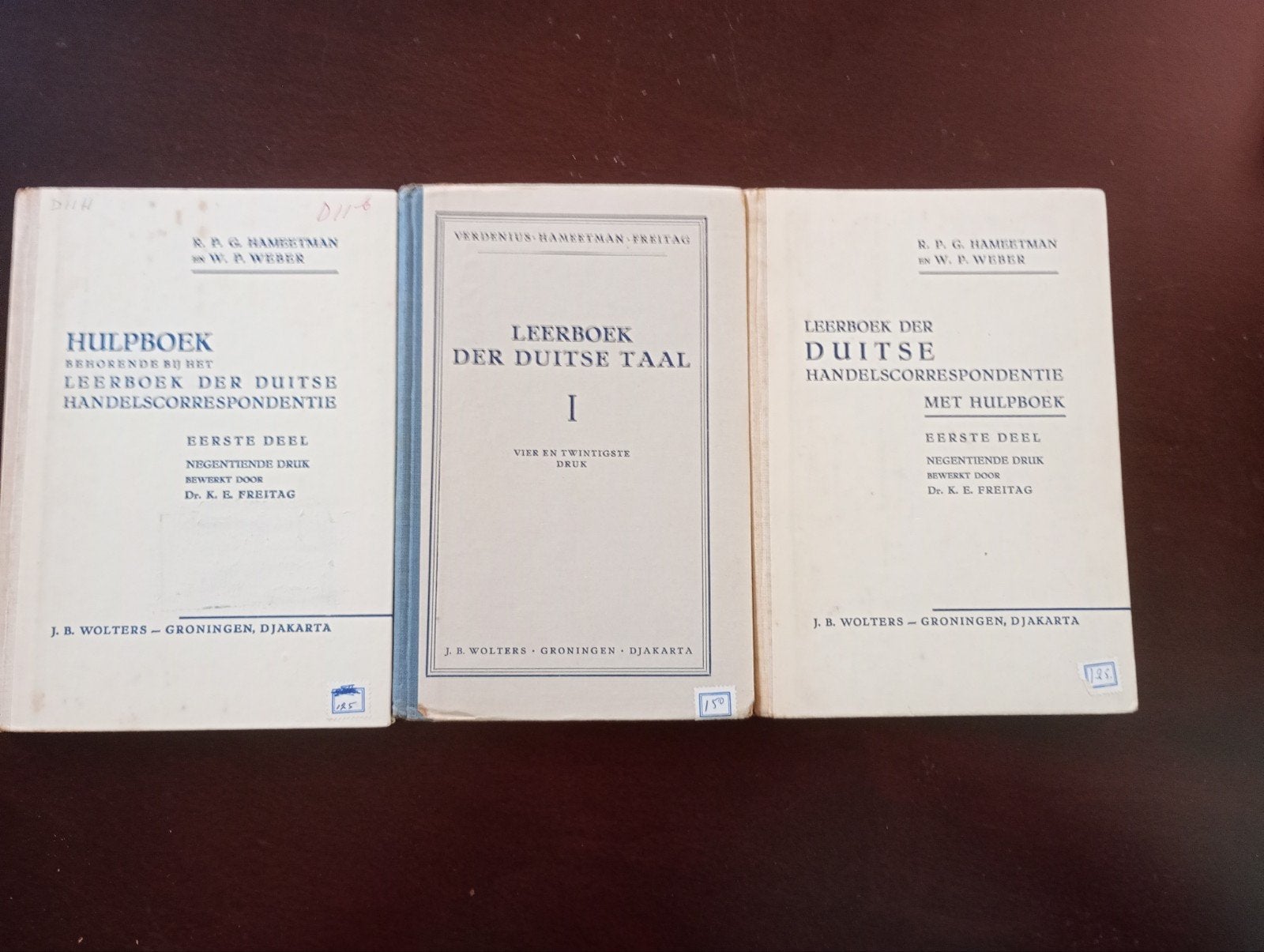 Duitse taal en handelscorrespondentie, Ophalen of Verzenden, R.P.G. Hameetman, W.P. Weber, Dr. K.E. Freitag