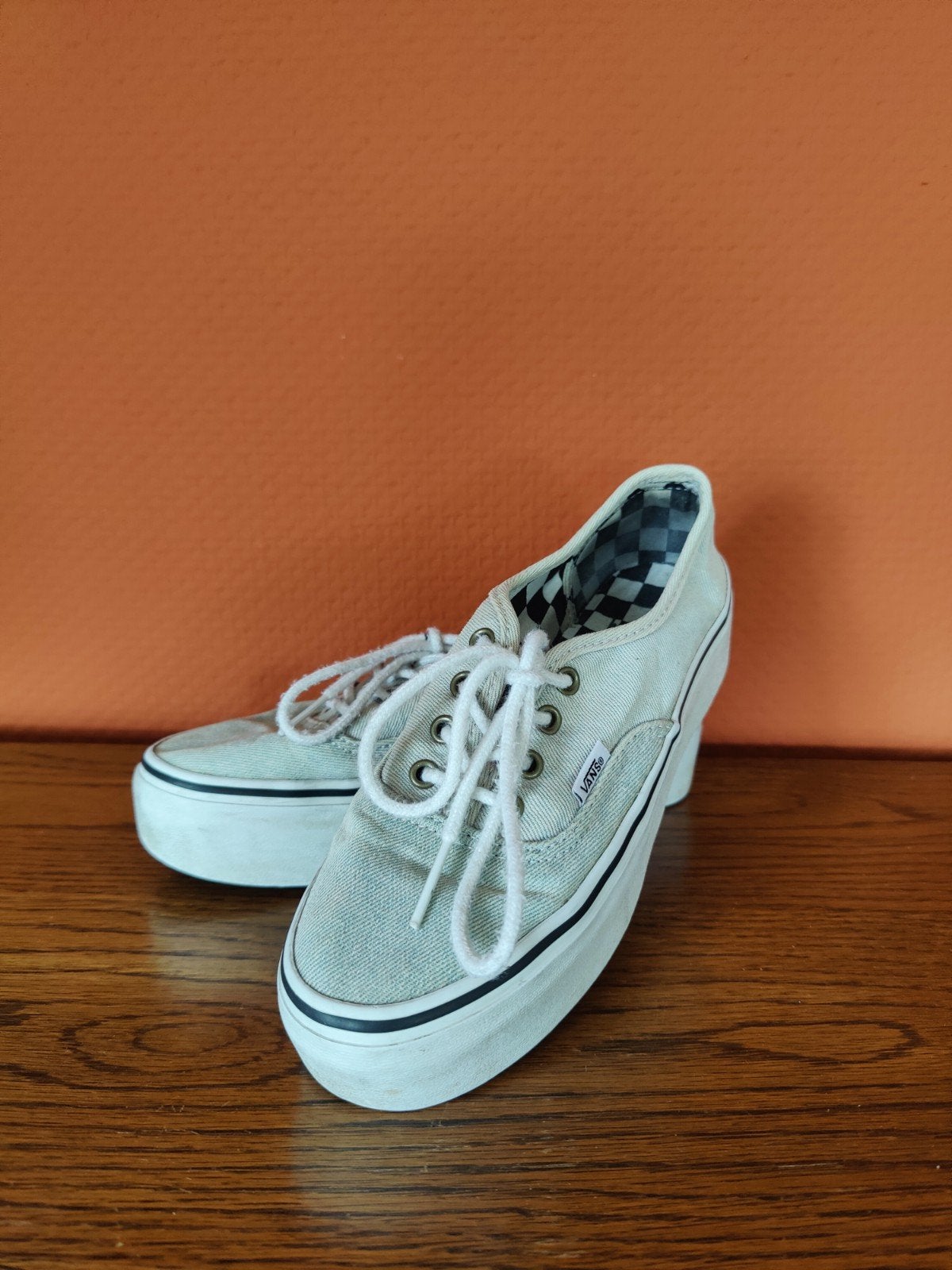 Vans Authentic Platform maat 36 licht-grijspaars, Ophalen of Verzenden, Sneakers of Gympen, Grijs, Gedragen