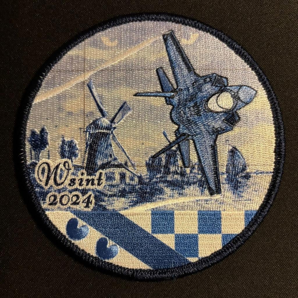 KLU 313 Squadron WSINT 2024 Patch, Ophalen of Verzenden, Luchtmacht, Nederland, Embleem of Badge