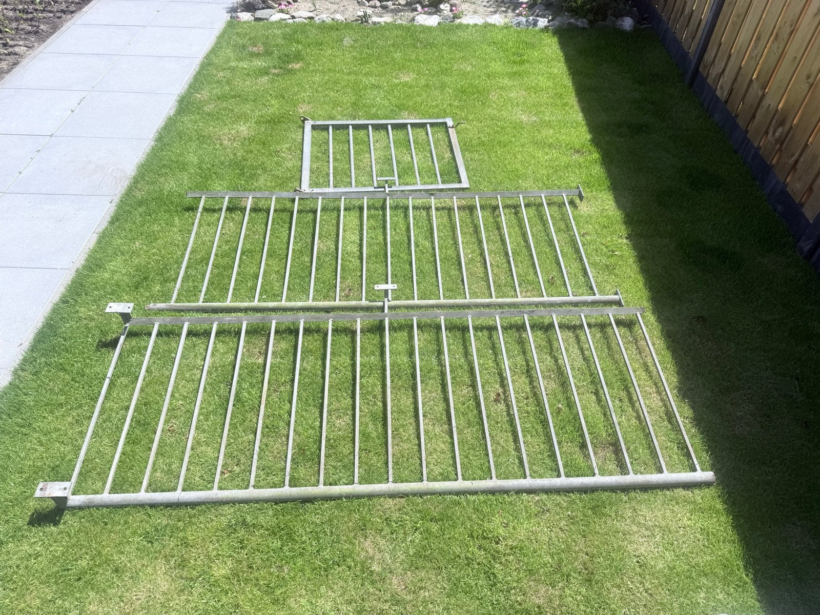Gebruikt ijzeren spijlenhekwerk met poort, Ophalen, Met poort, Gebruikt, Spijlenhekwerk