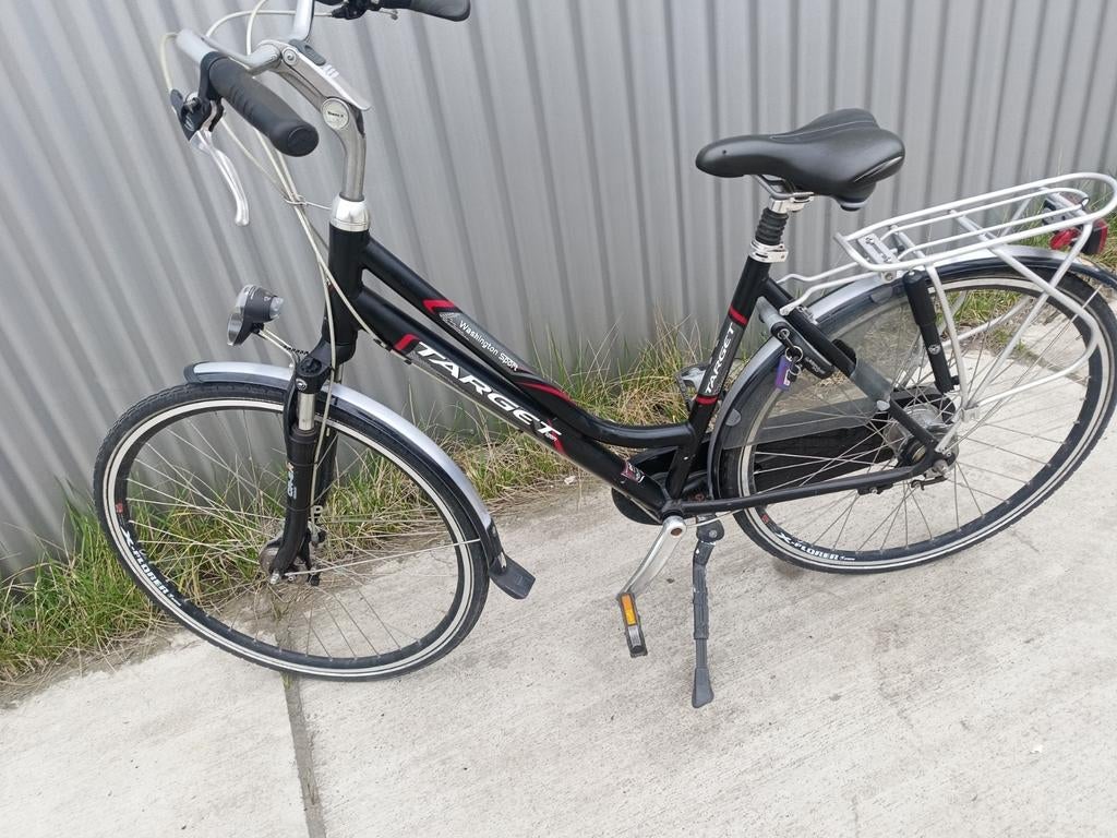 Target damesfiets met bagagedrager, Fietsen en Brommers, Fietsen | Dames | Damesfietsen, Overige merken, Gebruikt, Versnellingen