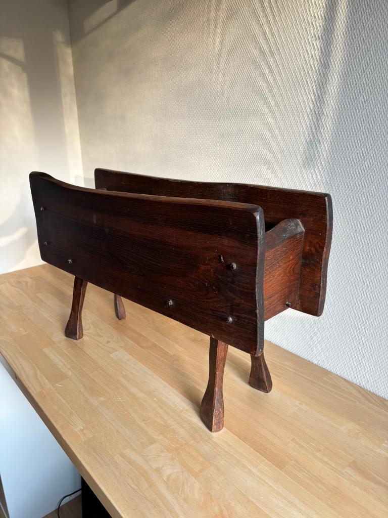 Landelijke houten plantenbak / Vintage sfeer, Ophalen, Minder dan 30 cm, Rond, Zo goed als nieuw